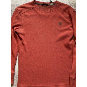 Wrangler Mens Red  Thermal Long Sleeve Shirt S Lightweight Cotton/P